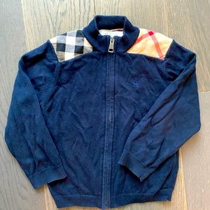 Burberry toddler boy zip up sweater